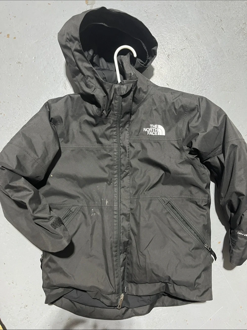 The North Face Black Hooded Kids Jacket S 7-8 light puffer